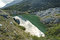 Долина реки Аккол. Озера на морене.
