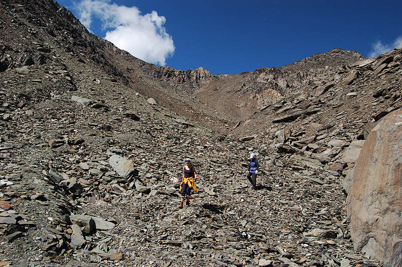 Спуск с перевала Значкистов 1Б.