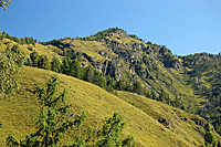 Вдали вершина г.Крестовая 1336 м.