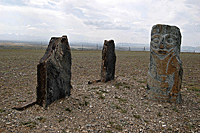 Каменная баба в Чуйской степи на перед Кош-Агачем на 881 км.