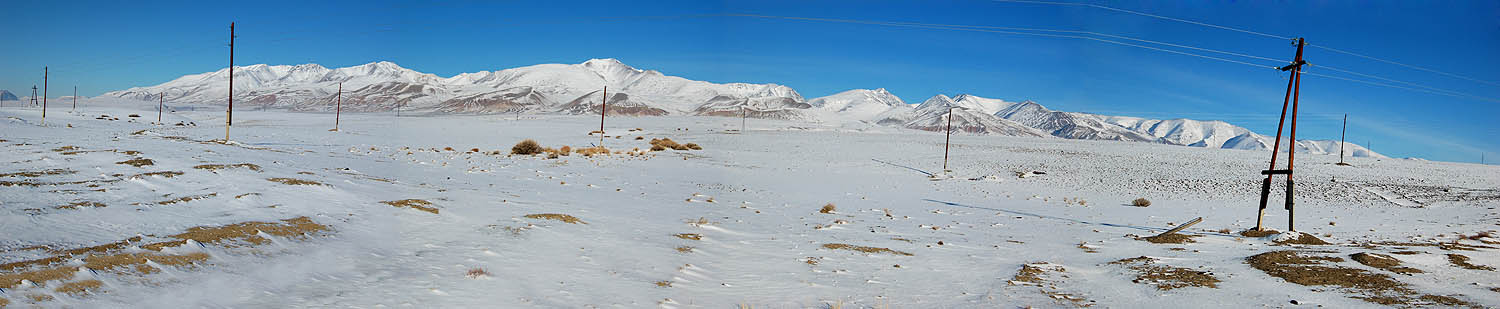 880 км. Курайский хребет в Чуйской степи. 